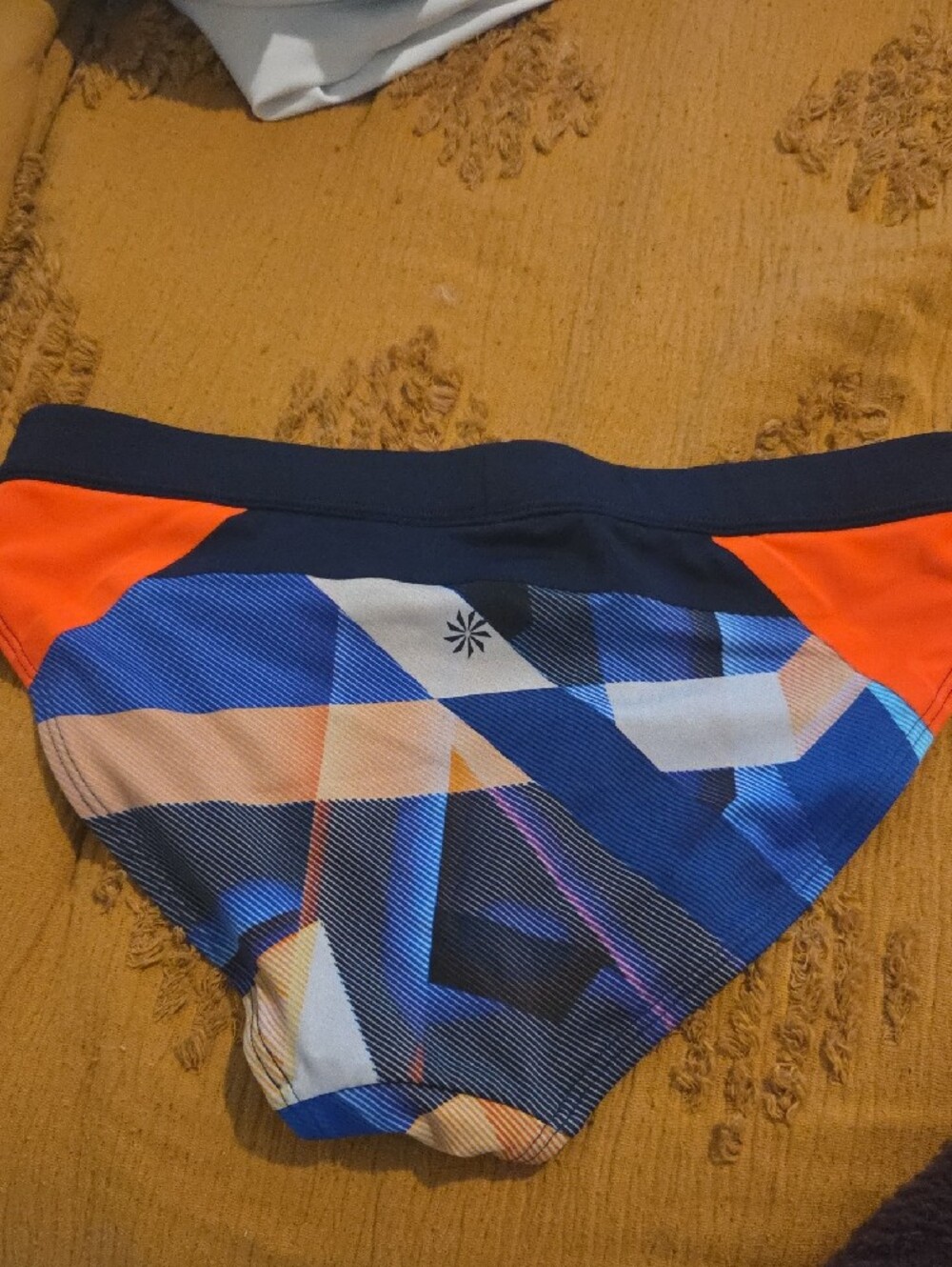 Athleta Navy Swim Bottom with Bright Orange Accents - Picture 3 of 3